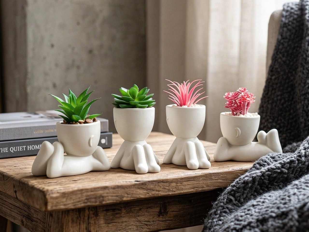 Indoor Ceramic Mini Fake Plants Collection – Perfect for Office and Home Decor