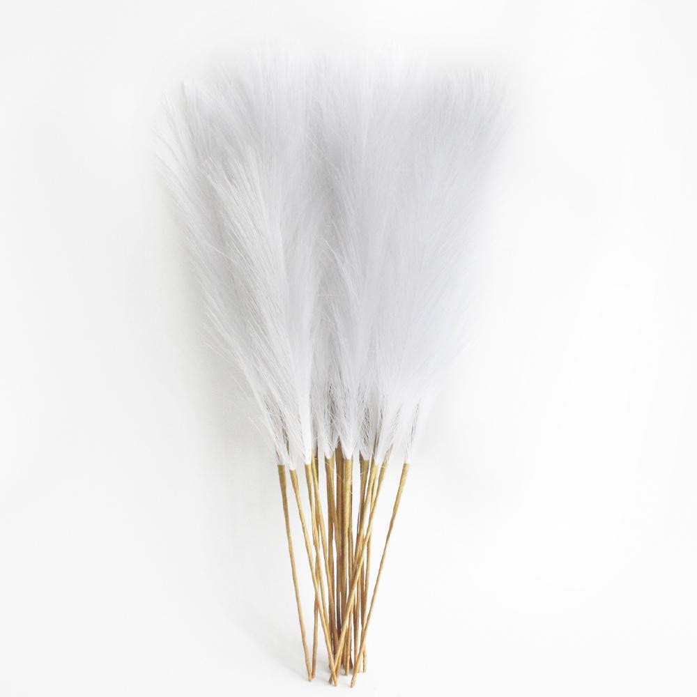 6pcs Artificial Pampas Grass Decor Flowers Fake Plant Reed for Diy Floral Table