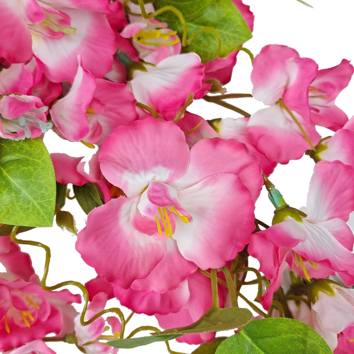 Artificial Fake Hanging Flowers Plants for Outdoor, Faux Silk Hibiscus Long T…