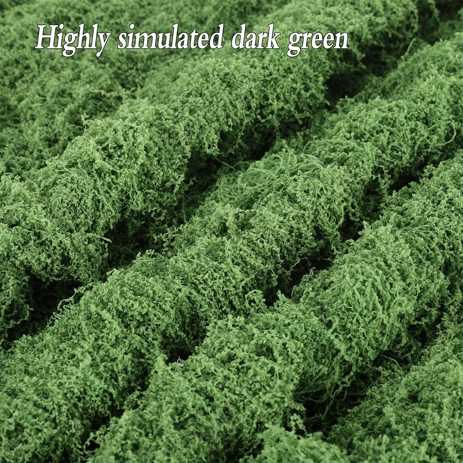 Artificial Moss Mat, 39.4 x 39.4 Inch Fake Moss for Crafts, Faux Greenery She…