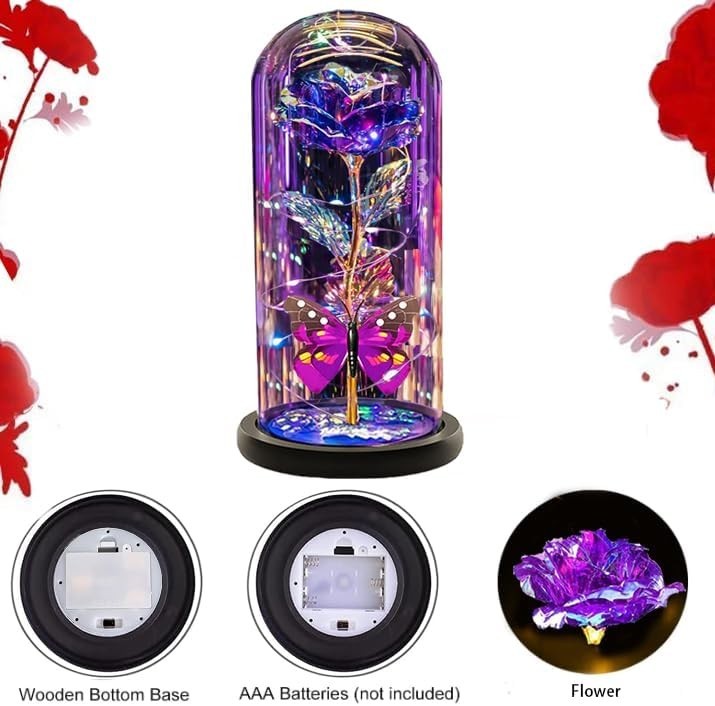 Mothers Day Flower Gifts for Mom Women Grandma Her Wife,Light up Rose in a Glass