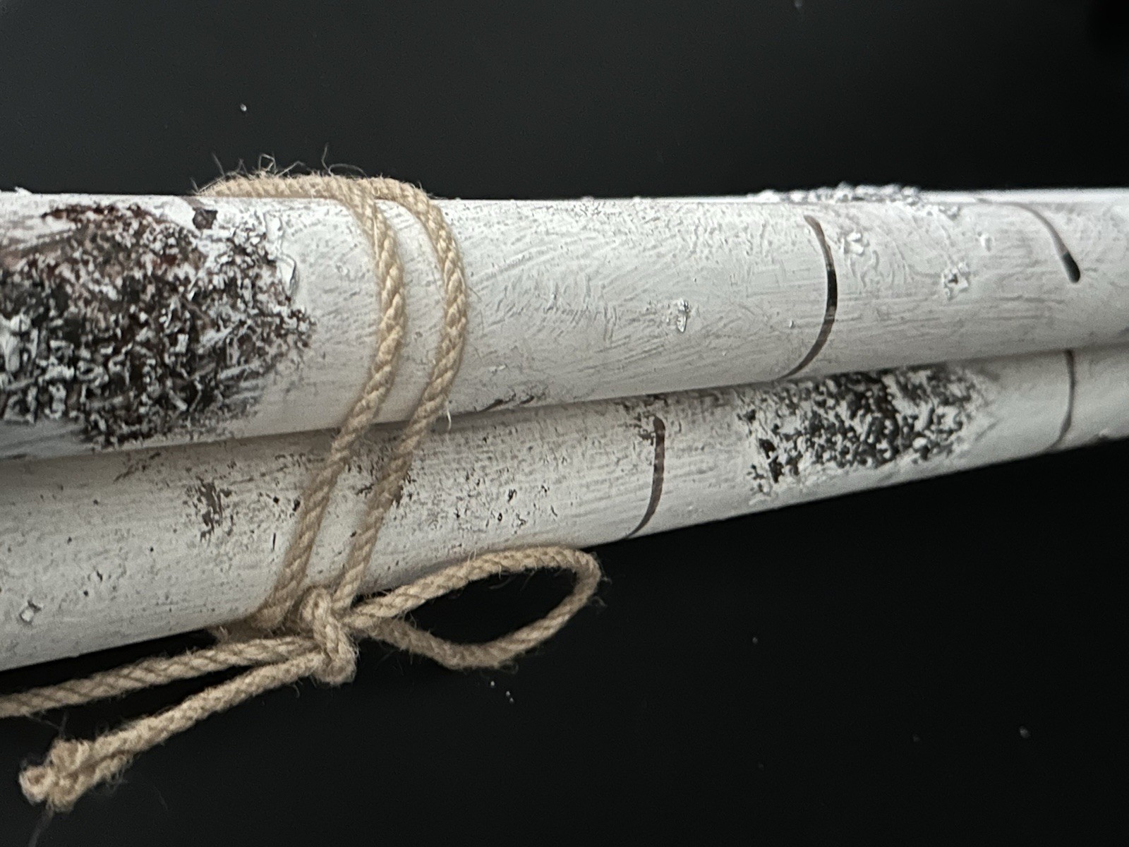 NEW White Birch Decorative Poles 34” Imitation-Will Not Rot. Set of 3