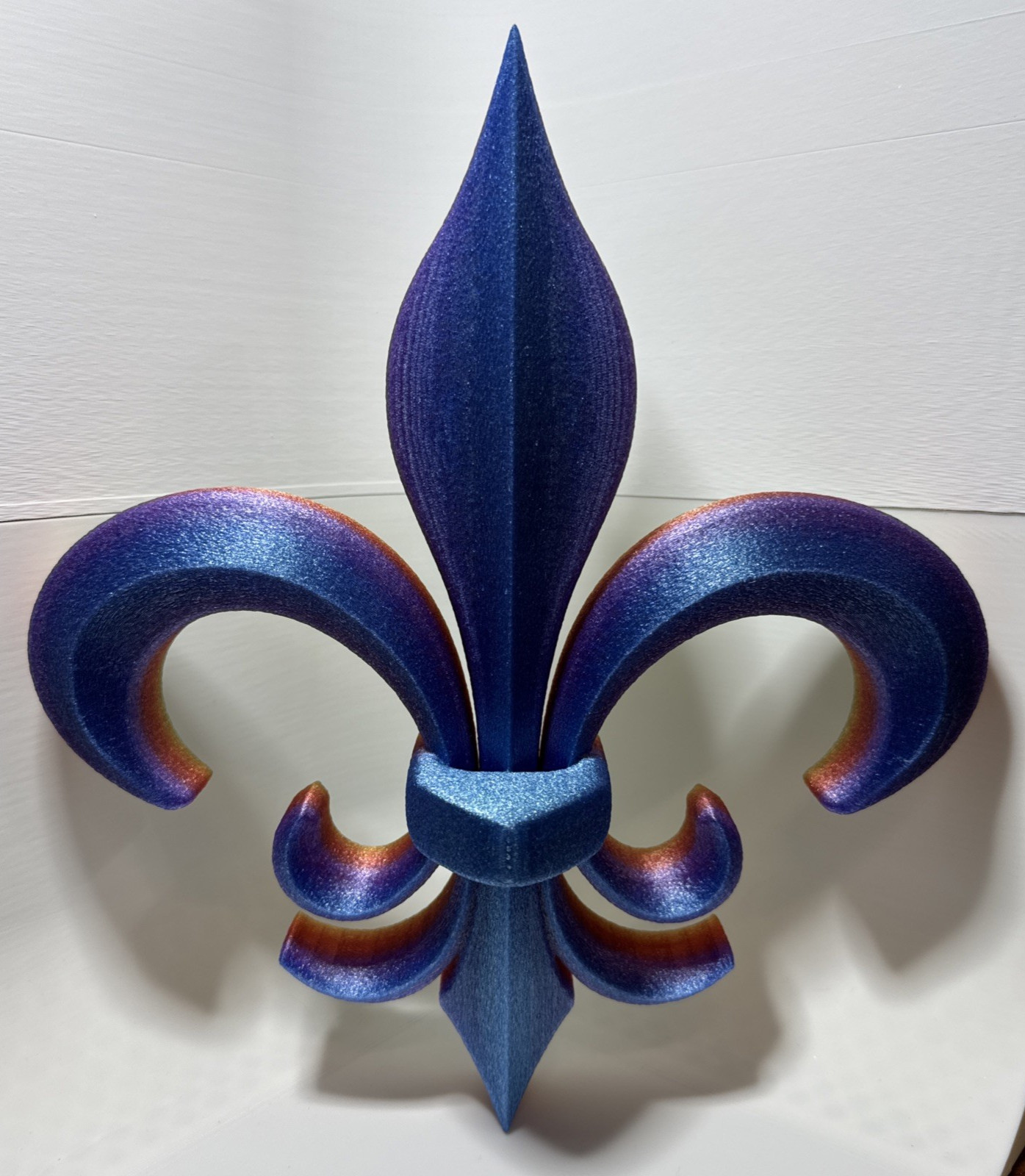 Fleur De Lis Gradient Colors – 3d printed statement piece. 10.5x11x3.5