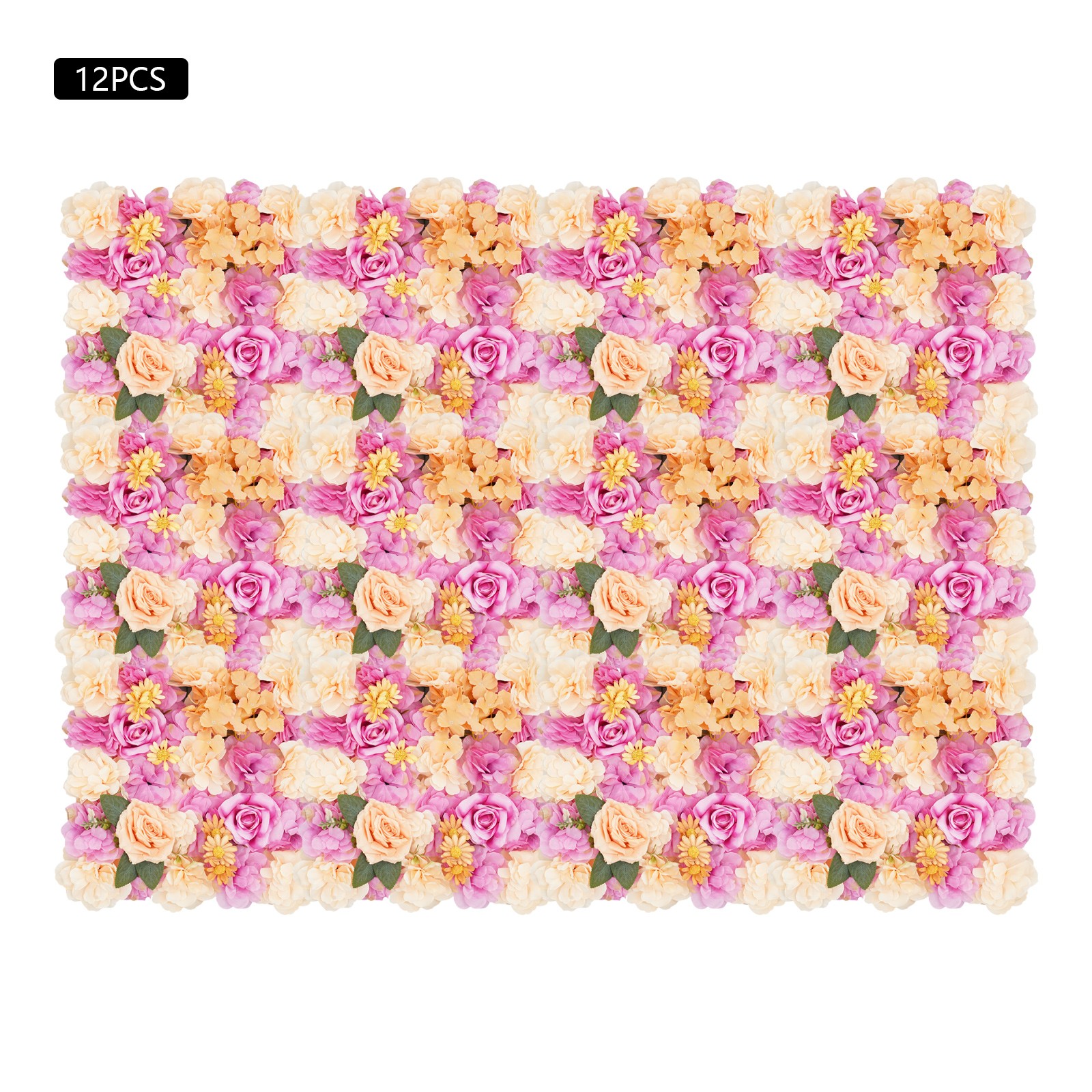 12Pcs Artificial Flower Wall Panels Modern Handmade Artificial Flower Panels