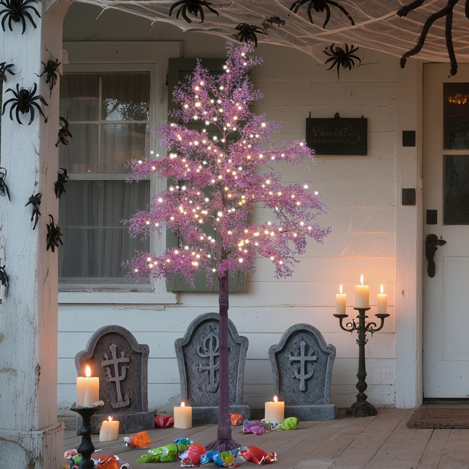 Lightshare 6FT 276L Lighted Coral Tree Artificial Plant, Faux Plant Tree Warm