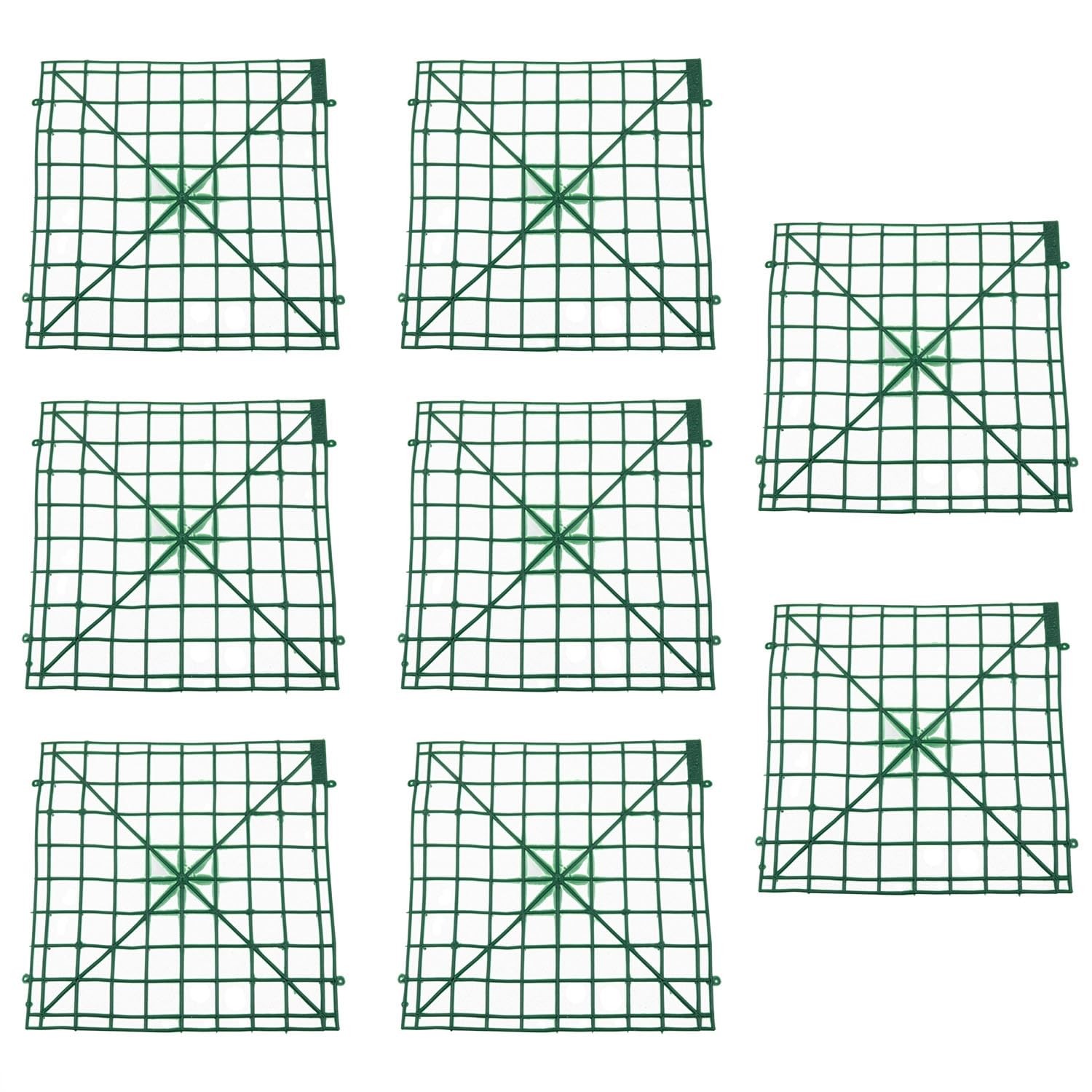 Artificial Flower Grille Panel 25×25 cm Plastic Embedded Grid Suitable for DI…