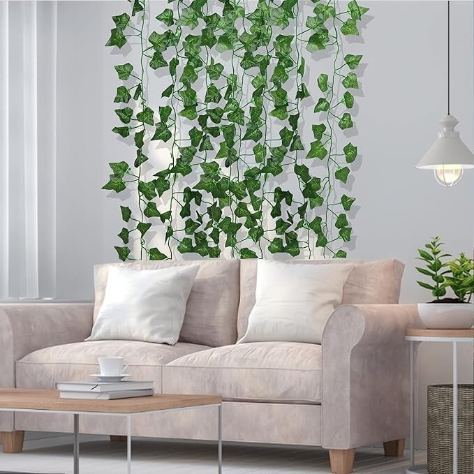 Enredaderas falsas para decoración de habitaciones, guirnalda de hiedra. neuvo.