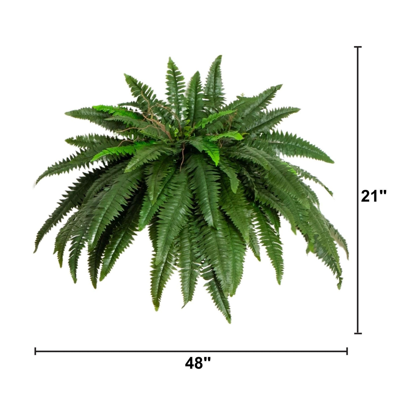 Nearly Natural 48in Boston Fern Artificial Plant Large Hanging Fake Plant with