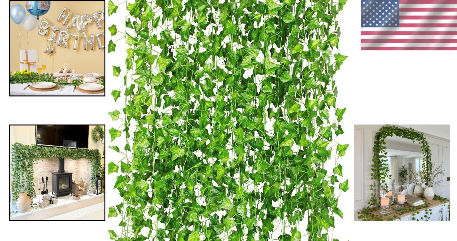 Durable and Elegant 84Ft Artificial Ivy Garland – 12-Piece Set for Any Occasion