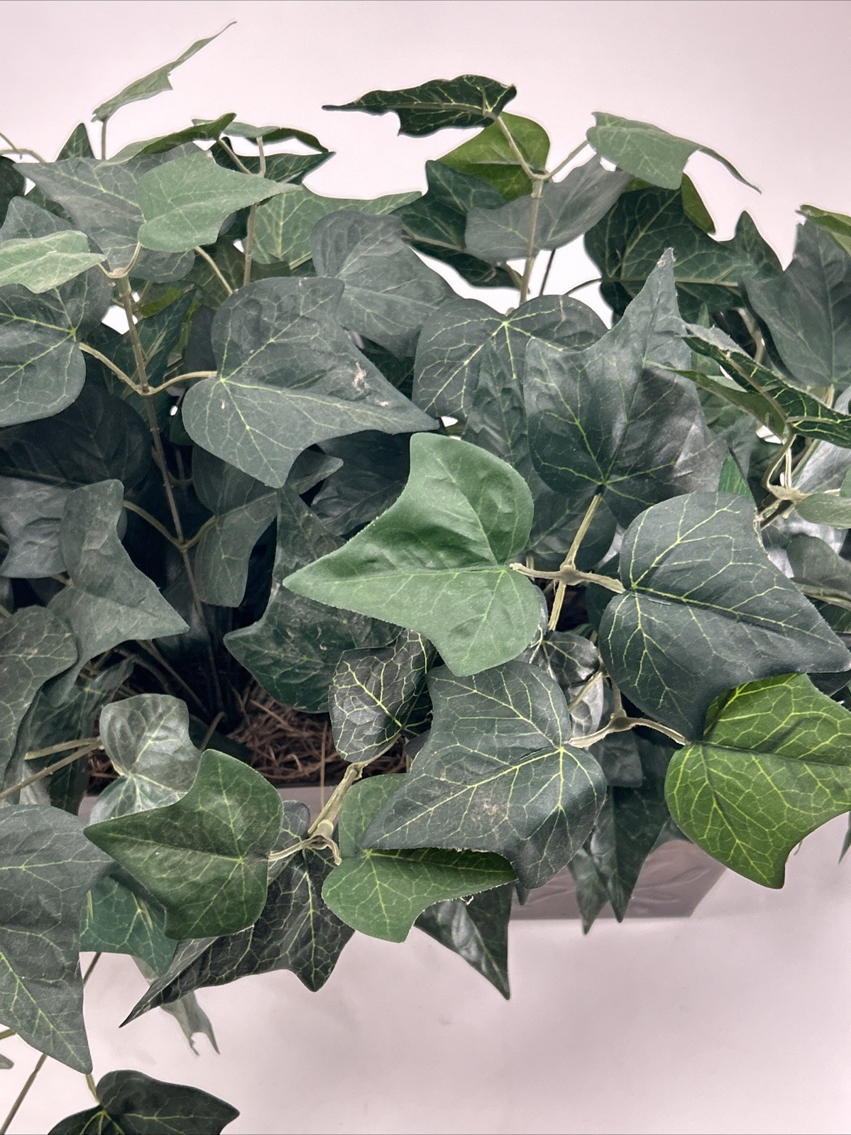 Ivy Plant in Antique Bronze Metal Planter Silk Plant 20″x15″ Green Ivy