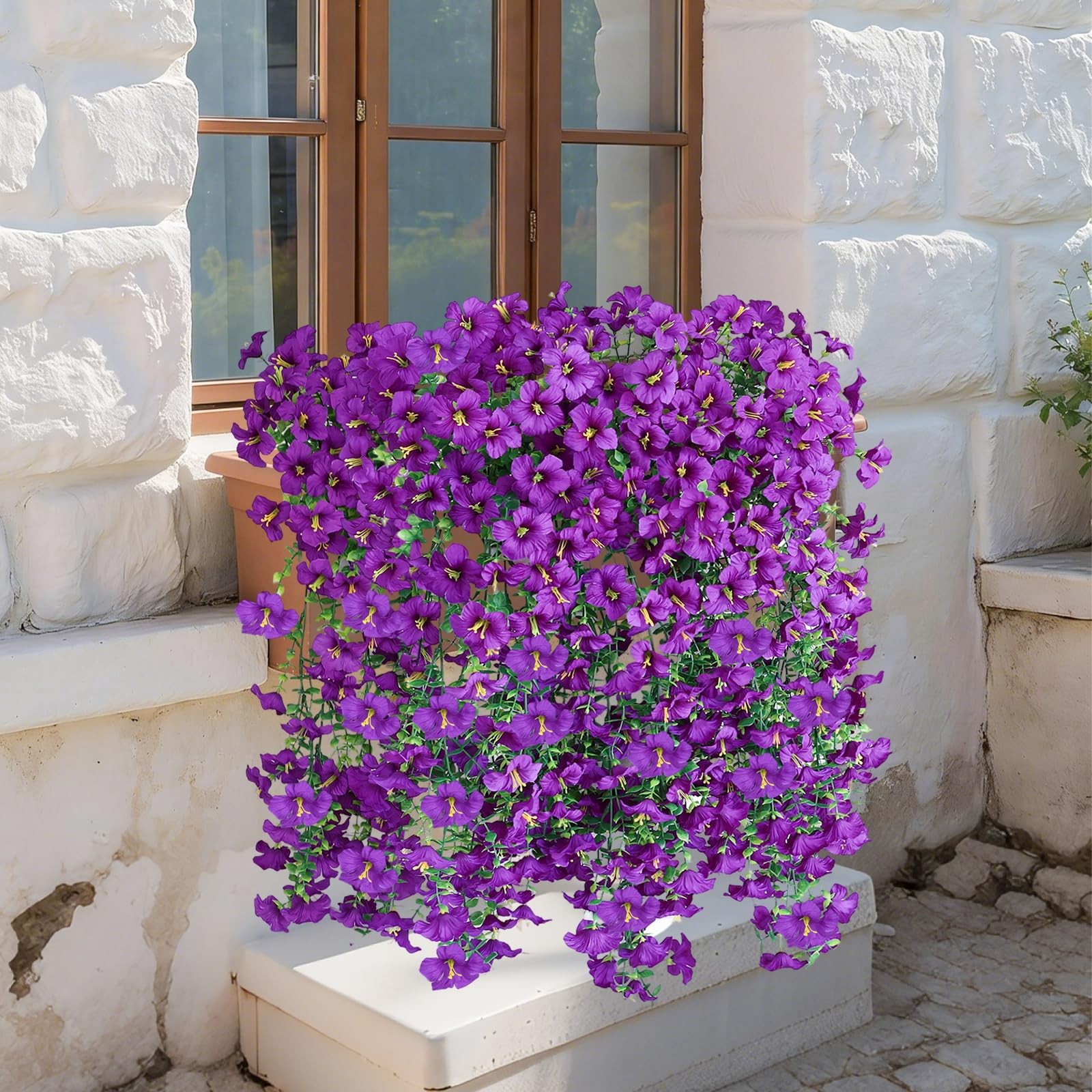 Vibrant Silk Artificial Flowers for Outdoors with Realistic UV Resistant Fake…
