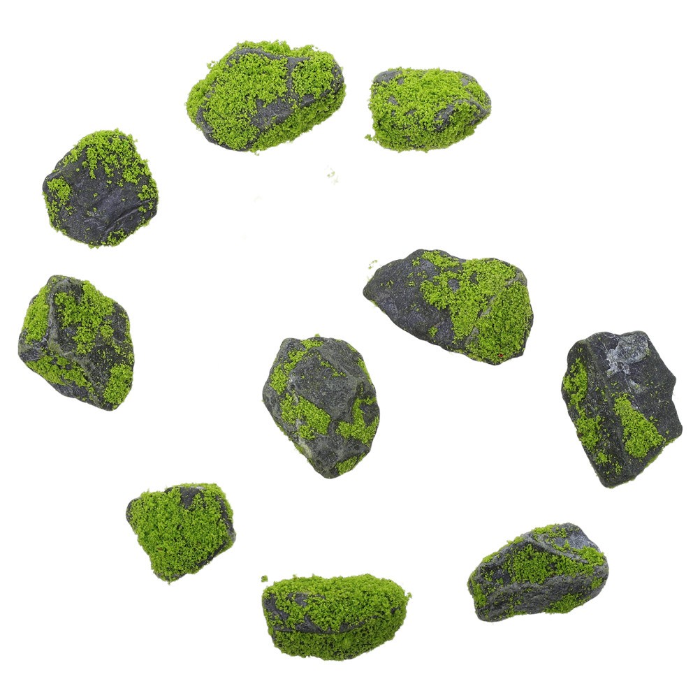 10 Pcs Fish Tank Landscape Ornament Artificial Rocks for Aquarium