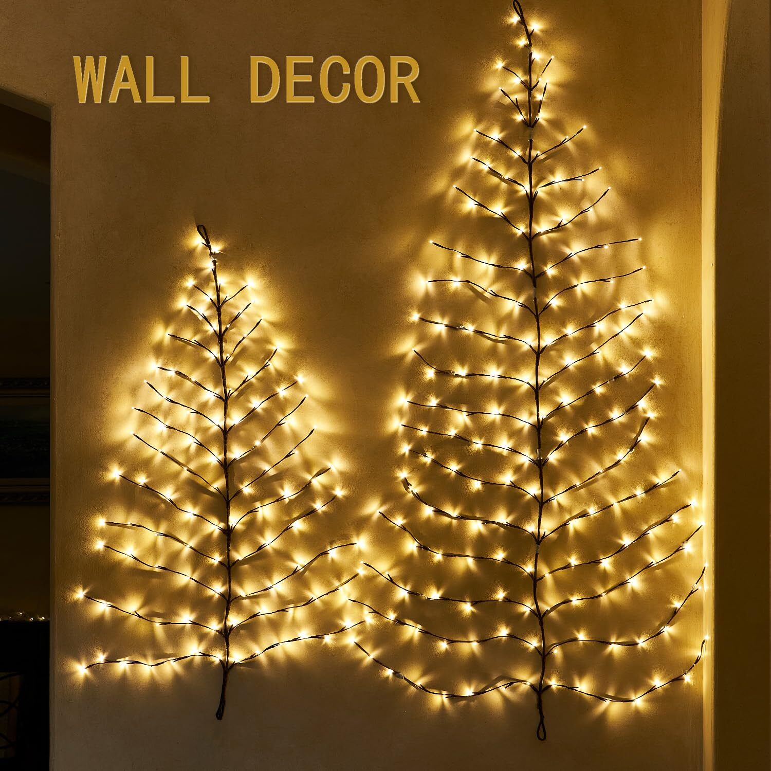 Lighted Wall Tree 4FT 108LED Warm White for Home Decor Christmas Tree Lights …