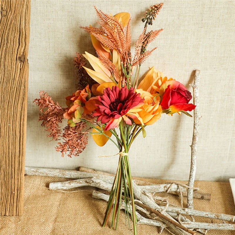 Artificial Plants Simulation Flowers for Fall Autumn Thanksgiving Day Home Decor