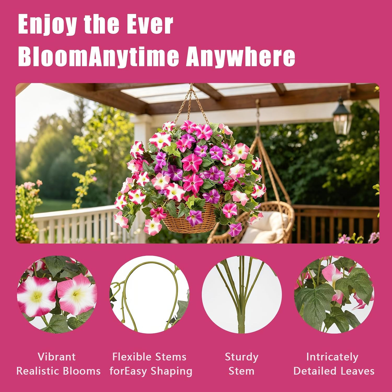 UV Resistant Artificial Flowers – Waterproof Silk Plants for Outdoor Decor