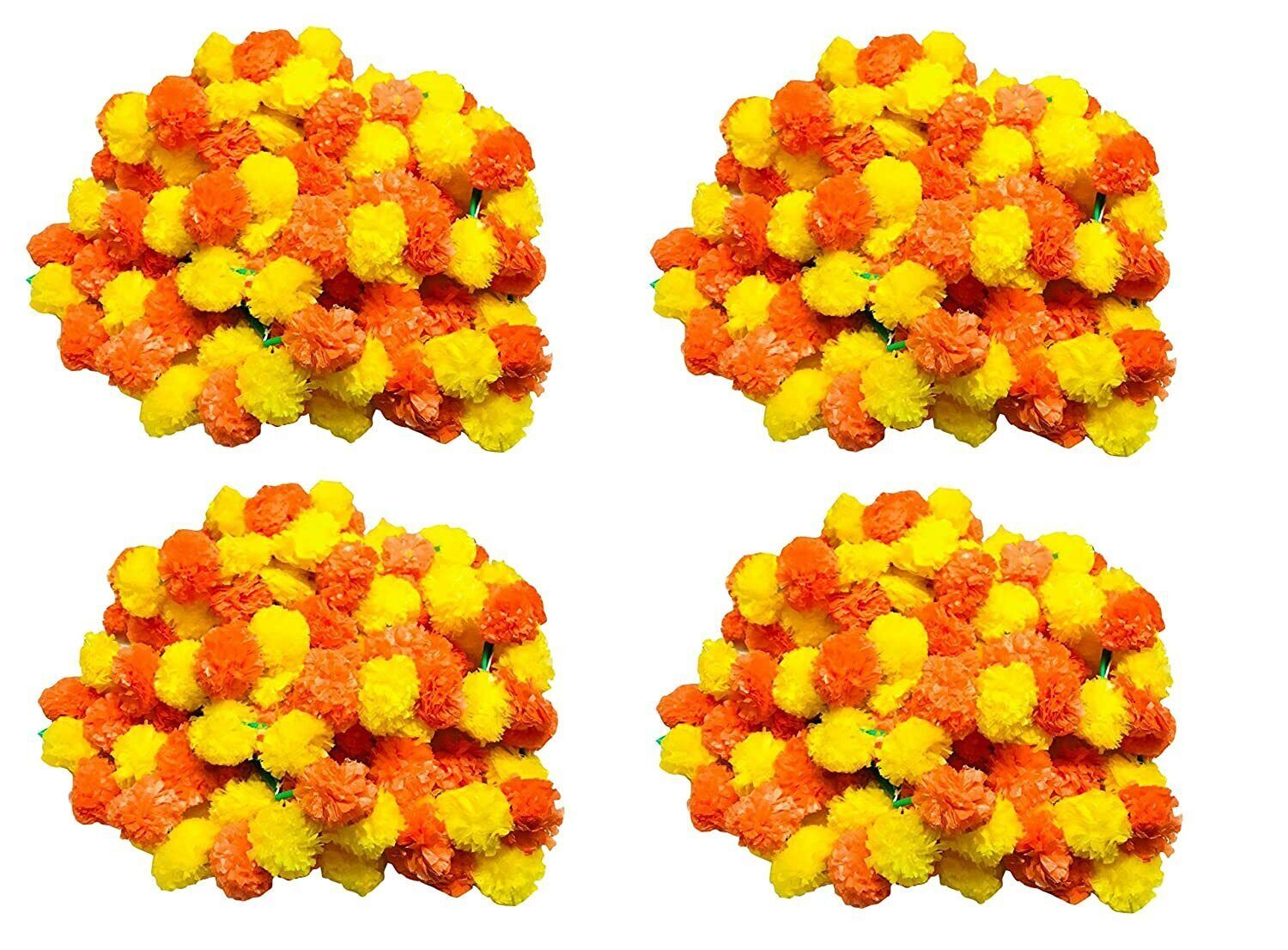 5 PC Indian Garlands Home Wedding Decoration Artificial Marigold Garlands