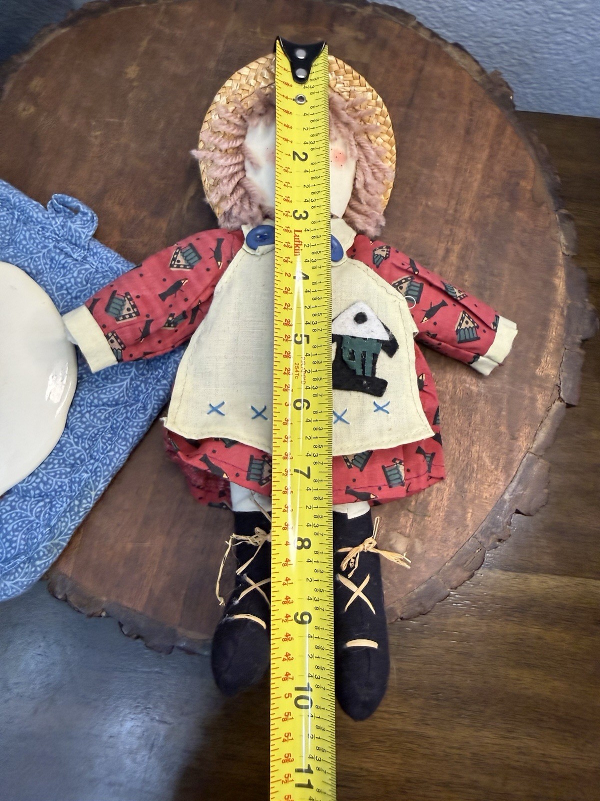 Lot Of Granny Country Decor Floral Saucer, Doll, Pot Holder