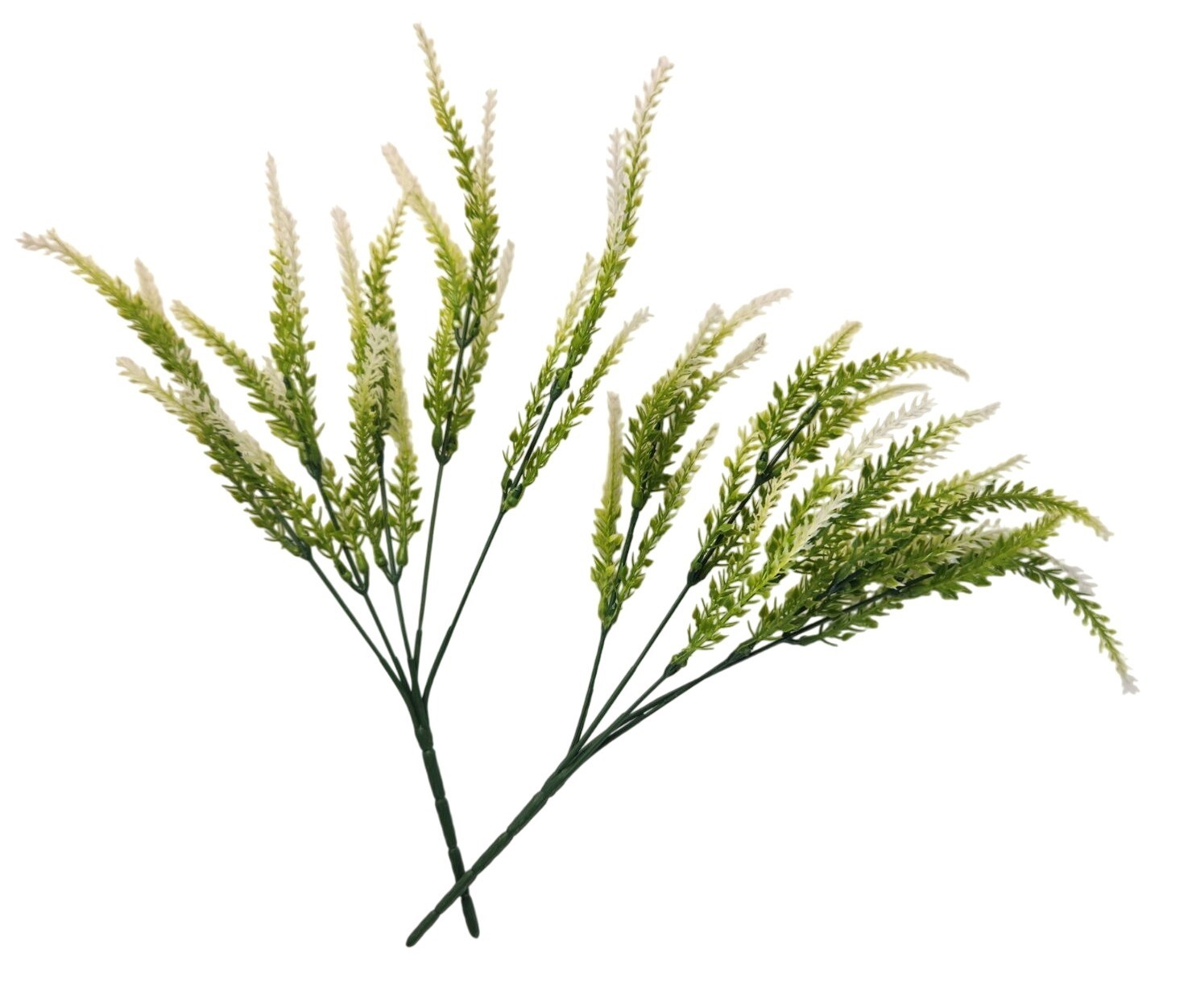Artificial White Lavender Stems Faux Salvia Greenery Picks Farmhouse Floral Deco