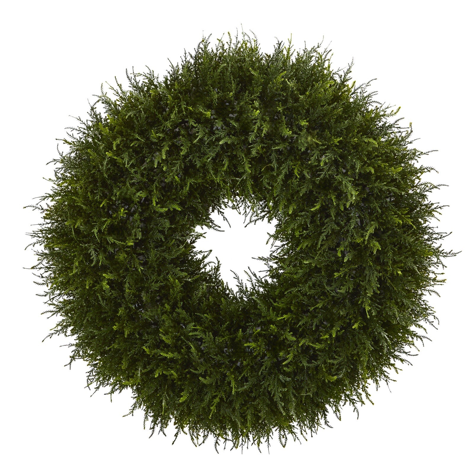 32” Artificial Giant Cedar Wreath Home Door Decor (Indoor/Outdoor). Retail $193