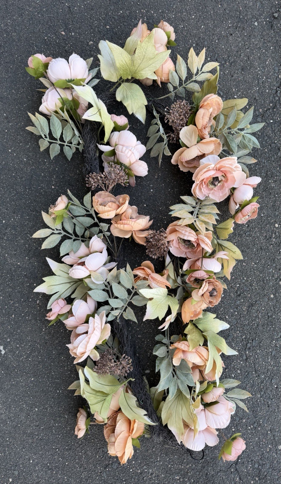 Lillian August “French Farmhouse” Garland Artificial Flowers Decor – 6 Feet New!