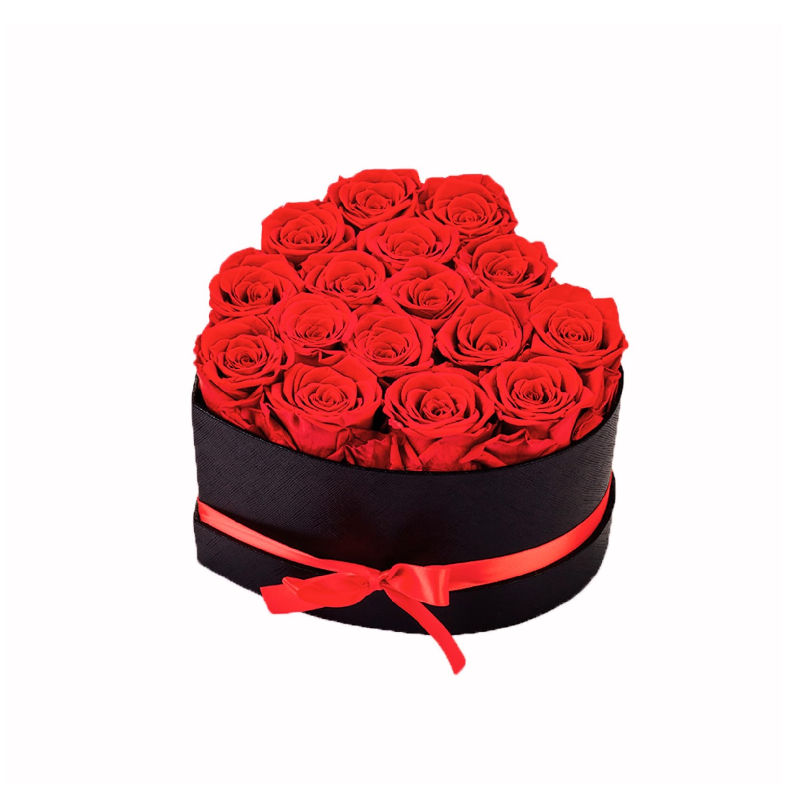 Preserved Flowers Heart Shape Box 16 Preserved Roses, Immortal Red Roses Gift…