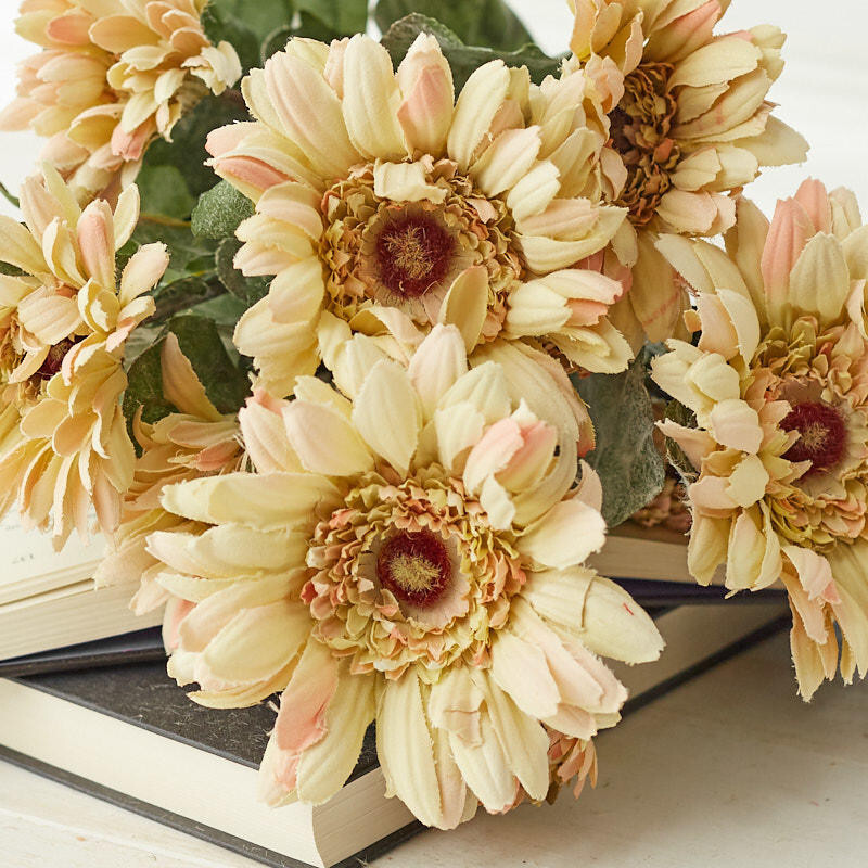 Factory Direct Craft Cream and White Artificial Daisy Bush | 1 Piece
