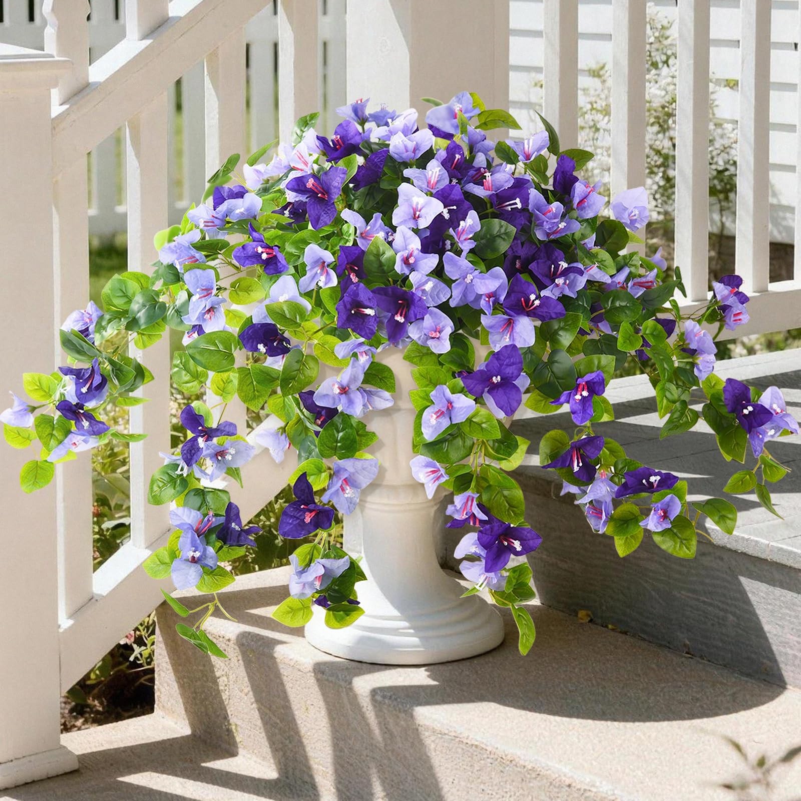 Faux Bougainvillea Artificial Flowers Plants for Outdoor Spring Summer Decora…