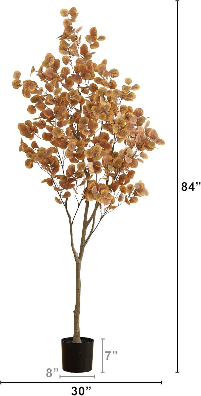 7Ft Artificial Eucalyptus Tree – Stunning Autumn Fall Decor for Any Space