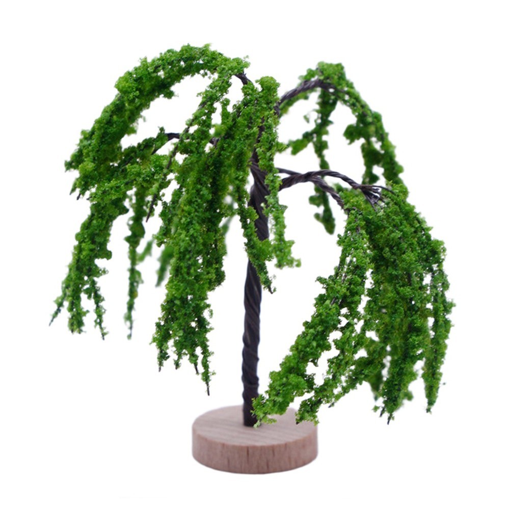 Miniature Green Plastic Trees for Architectural Dioramas and Model Displays