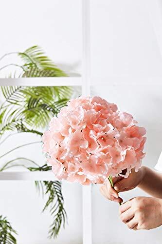 Artificial Hydrangea Flowers Heads 10 Fake Hydrangea Silk Flowers for Blush