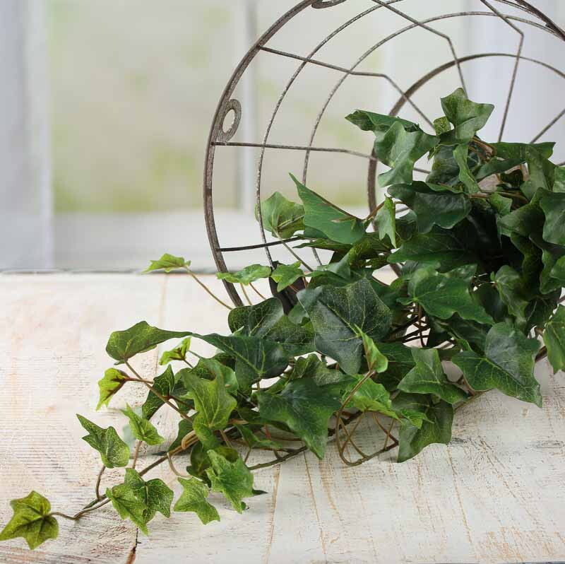Artificial 30″ Long Real Touch Cascading Flocked Ivy Bush