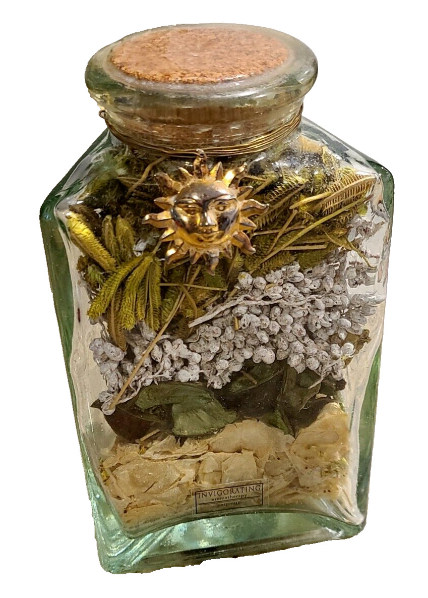 Dry Flowers Potpourri in Glass Bottle 6.5″ X 3.75″ Cork top