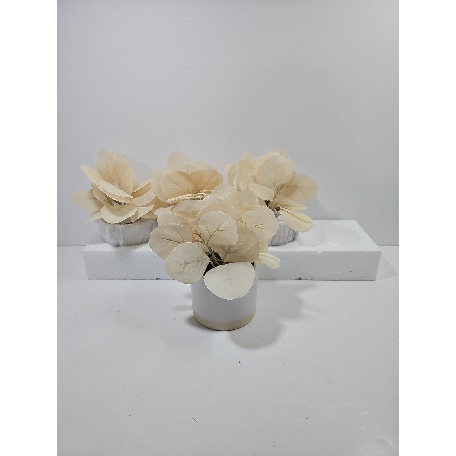 *NIB* Threahold 4-Pack Artificial Tabletop Arrangement – Cream – 6.5” tall