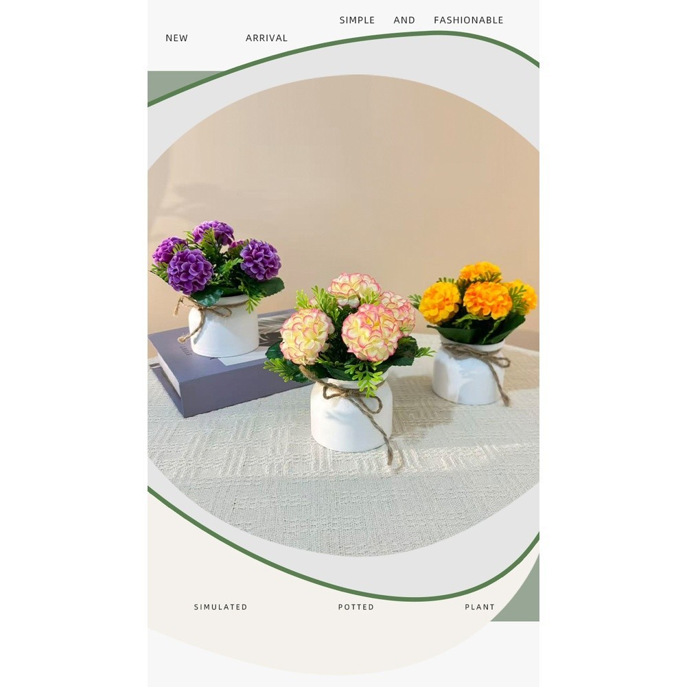 Silk Daisy Sunflower Arrangement 15cm Tall for Living Room Bedroom Study