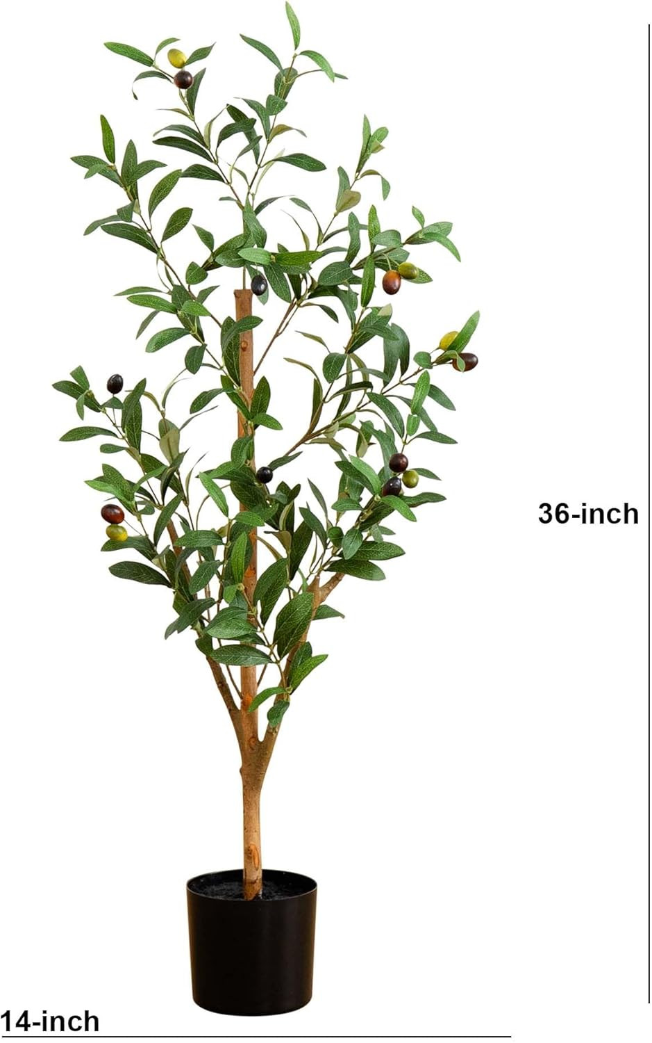 3FT Silk Olive Tree with Realistic Branches and Fruits for Home or Office Decor