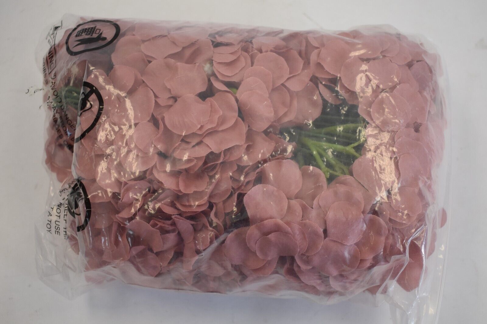 AVIVIHO Dusty Rose Hydrangea Filk Flowers Bouquet Artificial w Stems 10 Pack