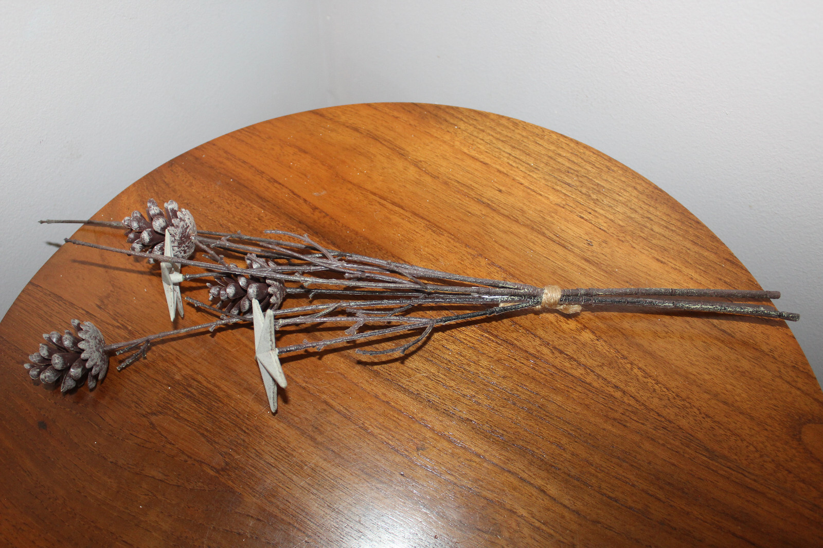 IKEA ARTIFICIAL DECORATIVE ARTIFICIAL BRANCHES w/ PINE CONES & STARS SET OF 3
