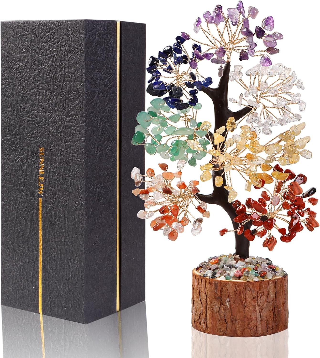 7 Chakra Crystal Tree of Life,Birthday Gifts for Women, Healing 7 Color
