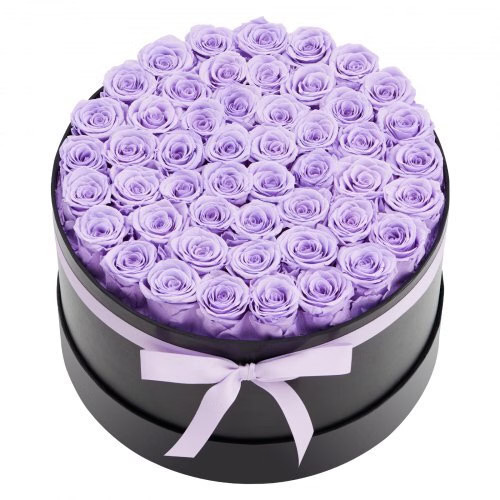 Forever Flowers, 50 Preserved Roses in a Box, Eternal Flowers Immortal Bouquet B