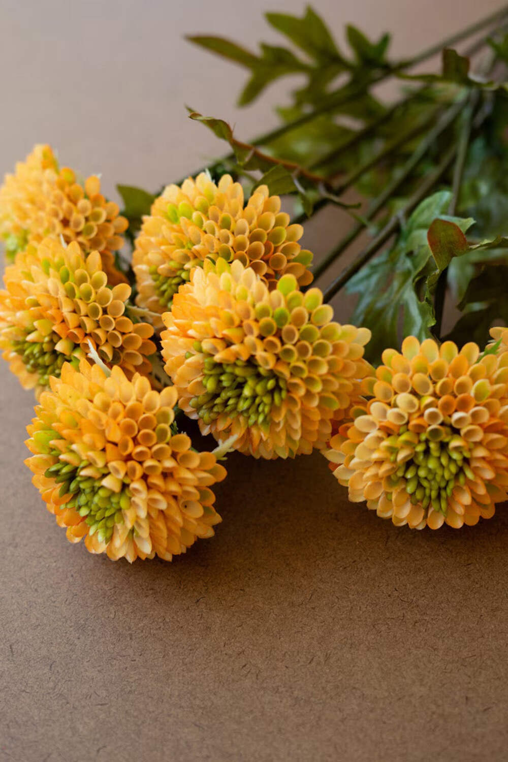 Artificial Yellow Ball Dahlia Bundle