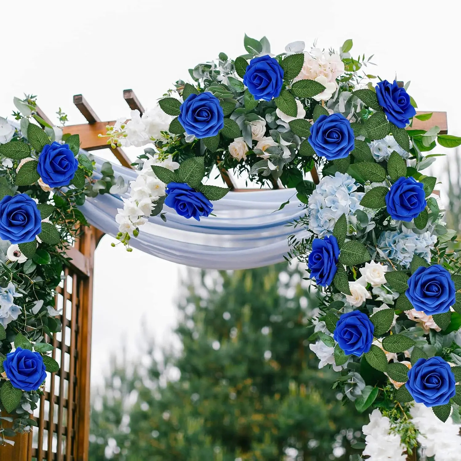 PE Foam Rose Artificial Flower Wedding Bride Bouquet Accessory Garland Home vase