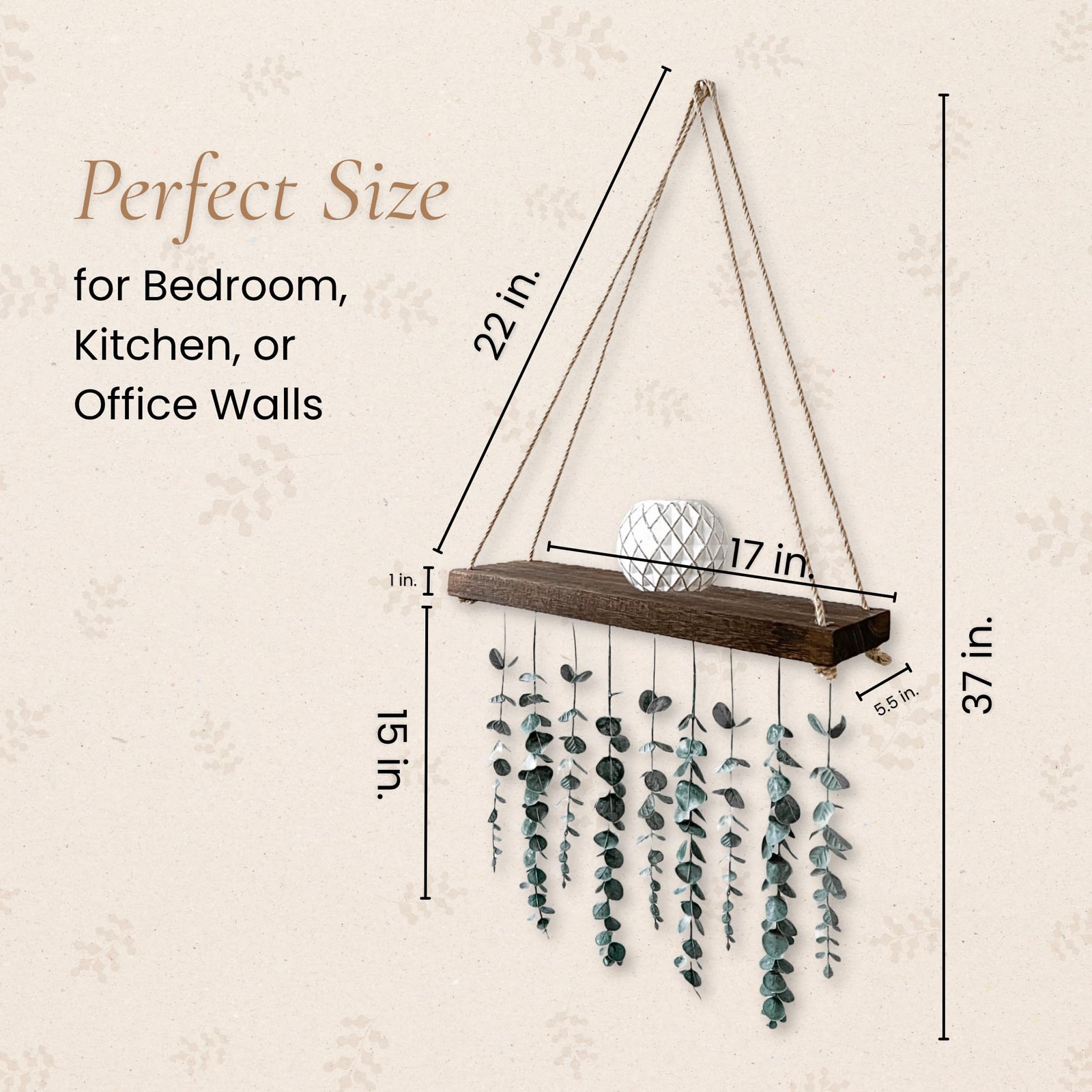 Hanging Eucalyptus Plant Realistic Artificial Eucalyptus Greenery for Boho, R…