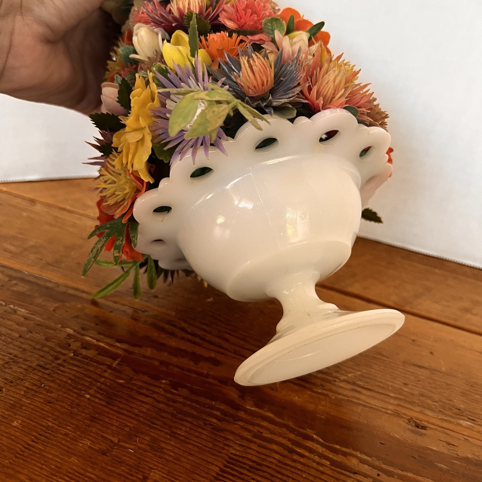 11″ Tall TOPIARY PLASTIC Floral Arrangement Table Decor MCM