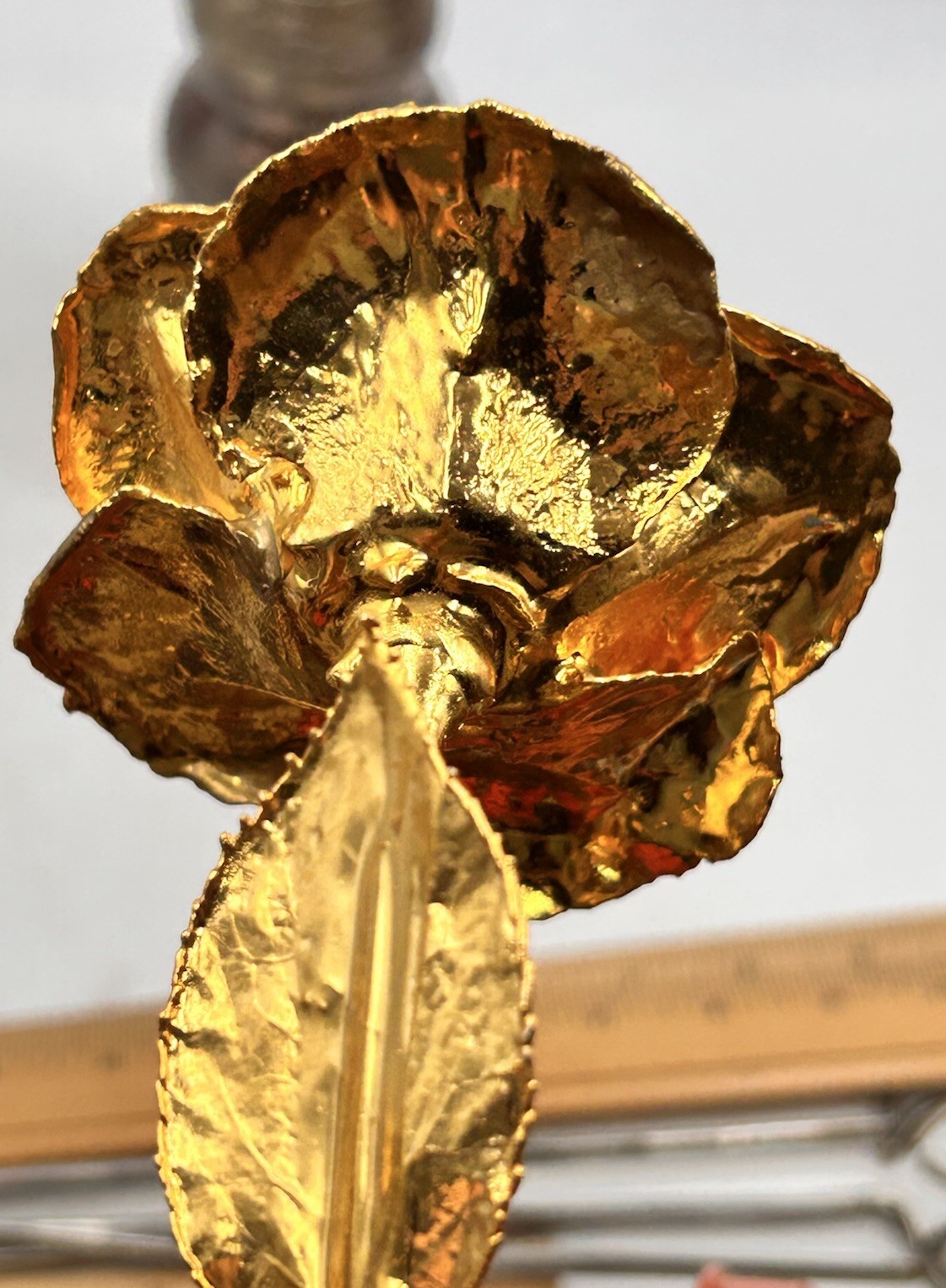 Living Gold 24K Gold Heavy Dipped Long Stem Rose