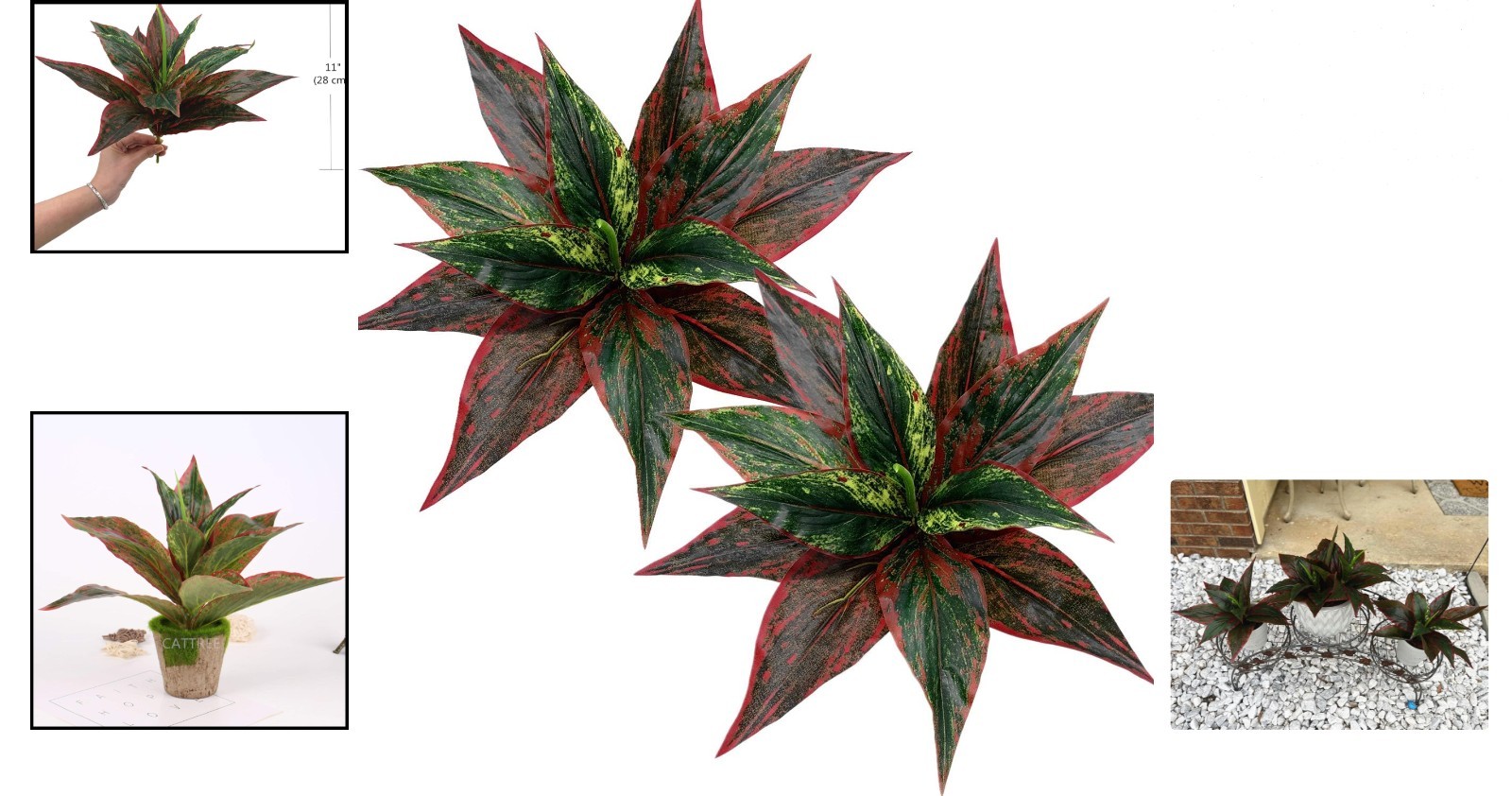 Artificial Plants 2 Pack Faux Grass Outdoor Indoor Decor Wedding Party Greene…