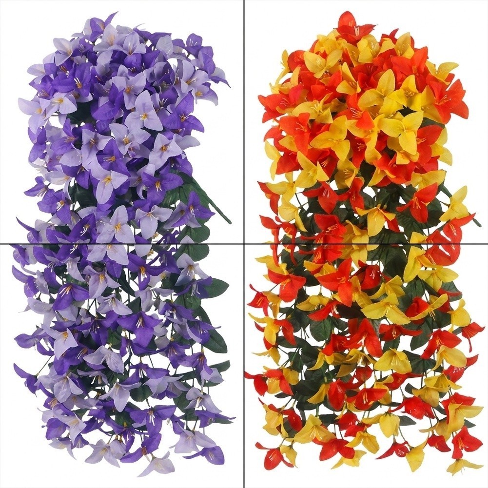 Silk Bougainvillea Vine Garland – Vivid Gradient Colors for Indoor Outdoor Use