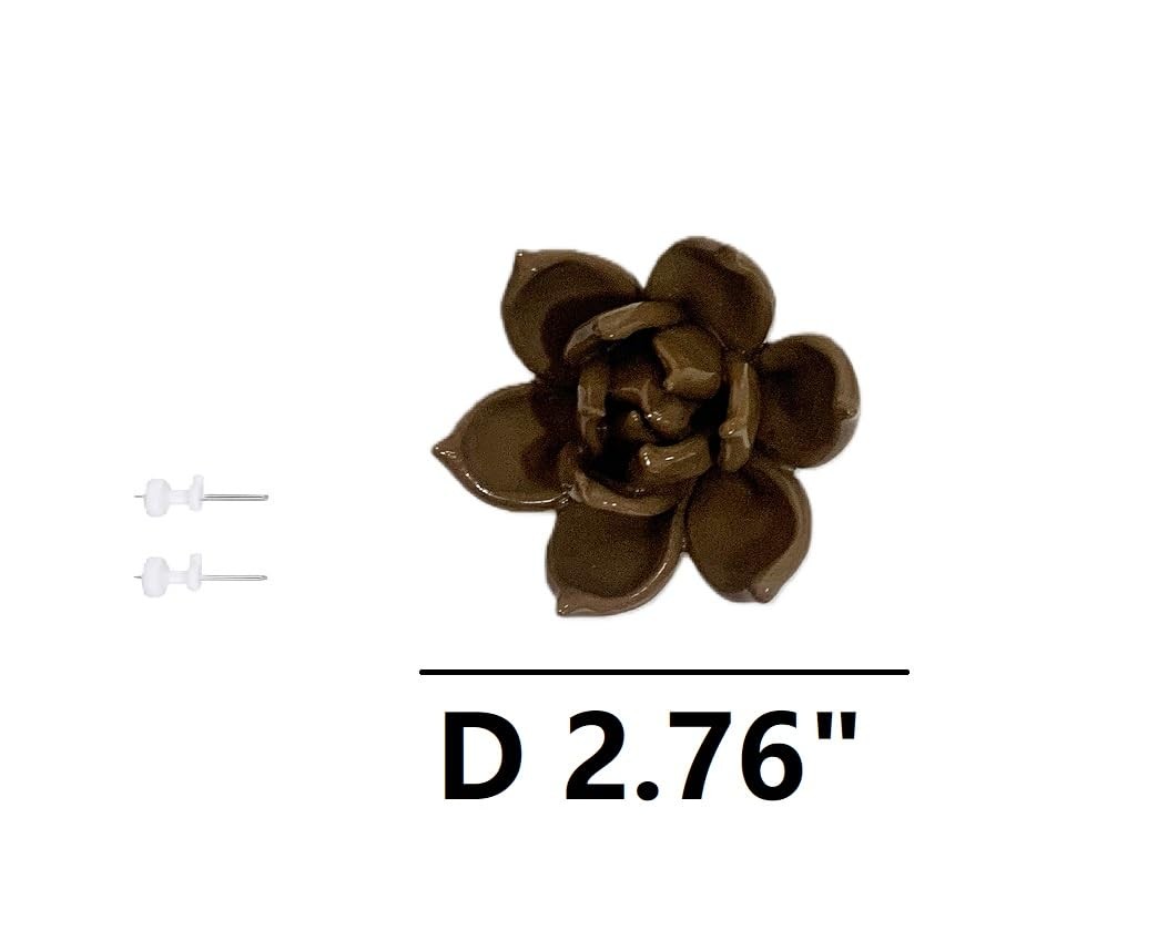 Ceramic Flower Wall Art Decor, Artificial Flower Wall Sculpture,Handmade Cera…