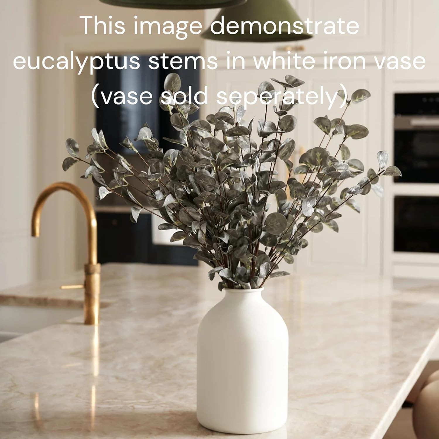 6 Branches Artificial Long Eucalpytus Stems for Tall Vase, Real Look | Eucalyptu