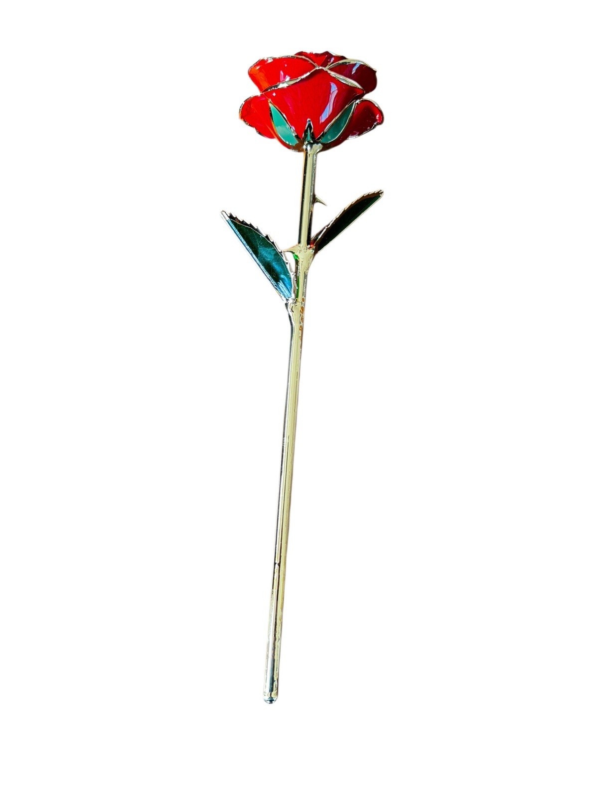 Chatoyer Fleur Forever Rose – 24K Gold Trim Infinity Red Rose w/ Box