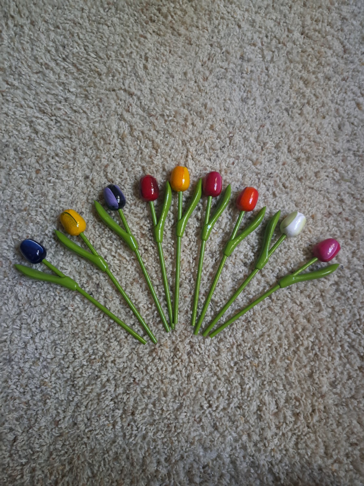9 Wooden tulips flower Wood tulip Gift Mother Wedding Handmade Holland Easter